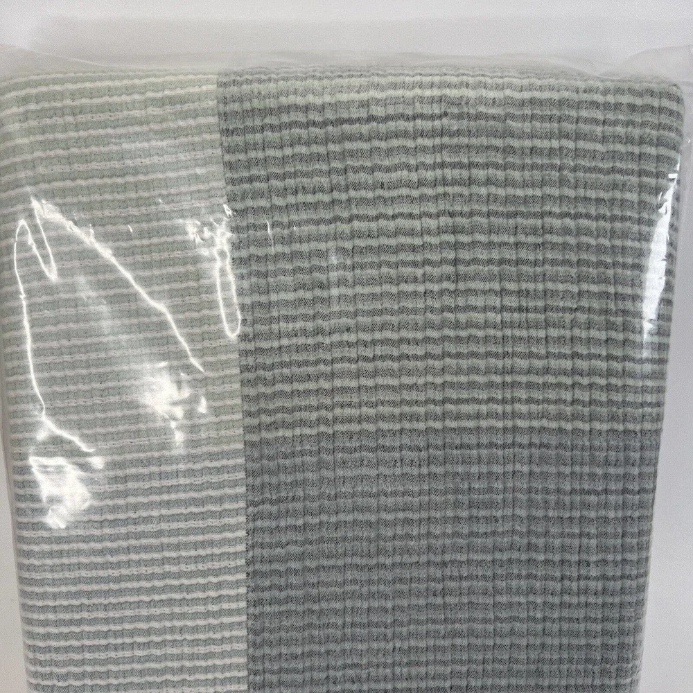 The Company Store Jacquard Woven Organic Cotton Logan Stripe‎ Queen Duvet Cover